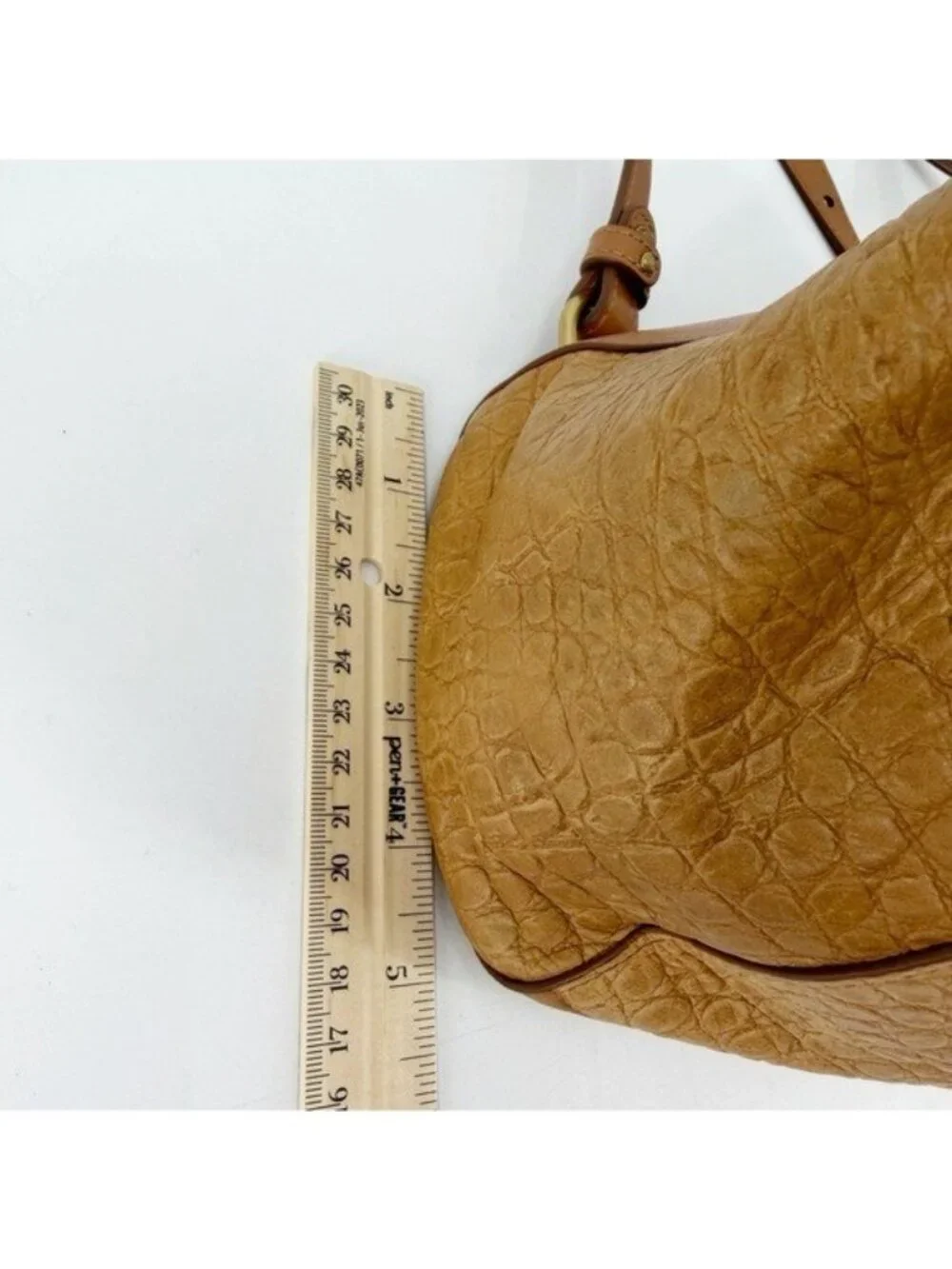 Brahmin Sadie Melbourne Embossed Leather Backpack Purse in Pecan